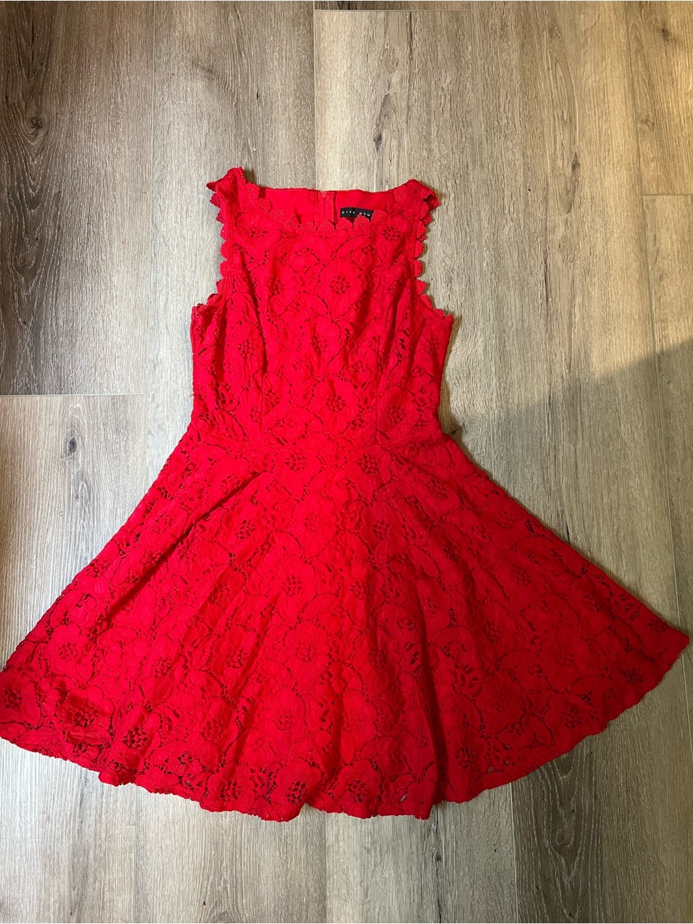Nordstrom Red Lace Cocktail Dress